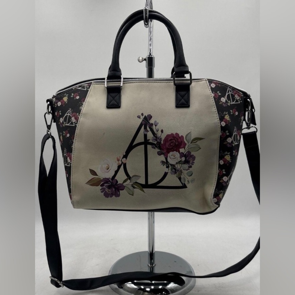 Harry Potter Floral Black and Cream Women's Bag Loungefly